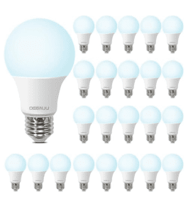 LED Light Bulbs 60W Equivalent 5000K Daylight A19 E26 – 24 Pack