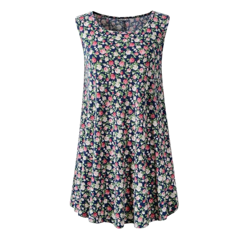 Women's Sleeveless Floral Tunic Tank Top