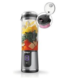 Ninja BC151BK Blast Cordless Portable Blender – USB-C Rechargeable Personal Smoothie Blender with 18oz BPA-Free Cup, Leakproof Sip Lid, Dishwasher Safe, Black