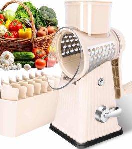 Rotary Cheese Grater with 5 Interchangeable Blades