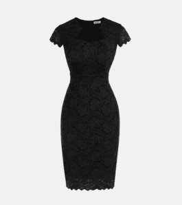 Elegant Cap Sleeve Lace Cocktail Dress