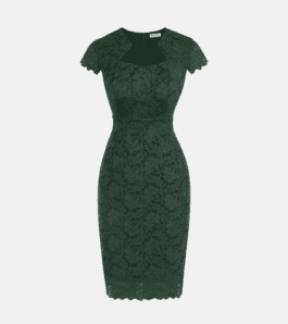 Elegant Cap Sleeve Lace Cocktail Dress
