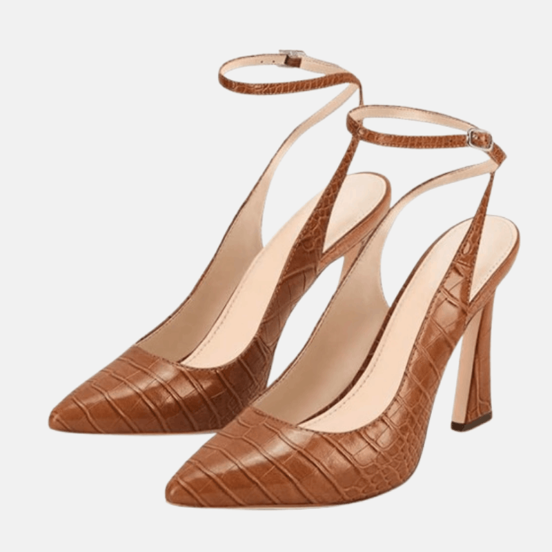 Women's Closed Toe Dress Shoes – Ankle Strap Pointed Toe Stiletto Heels